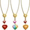 Valentine heart pendants