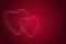 Valentine heart on a red background. Valentines Day banner. Abstract background with hearts.
