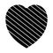 Valentine heart simbol. heart black colour on white background.