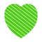 Valentine heart simbol. heart green colour on white background.