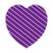 Valentine heart simbol. heart purple colour on white background.