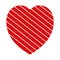 Valentine heart simbol. heart red colour on white background.