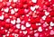 Valentine Hearts Background. Valentines Red Abstract Wallpaper. Backdrop Collage