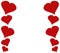 Valentine hearts illustrated