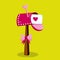 Valentine Kids Pink Mailbox Heart Letter 16