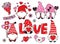 Valentine Love Gnomes Couple Vector Illustration