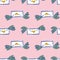 Valentine Love Letter Envelope Wings Seamless Pattern