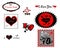 Valentine Love Stamps Stickers Icons