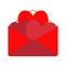 Valentine mail Icon. Love and Gifts for Web on white background.