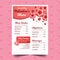 valentine menu template design vector illustration