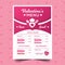 valentine menu template design vector illustration