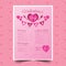 valentine menu template design vector illustration