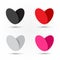 Valentine multicolor hearts set template