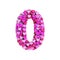 Valentine number 0 - 3d heart digit - Suitable for Valentine`s day, romantism or passion related subjects