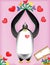Valentine penguin
