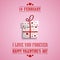 Valentine poster with gift of hearts template