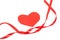Valentine ribbon with hearts