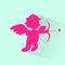Valentine\'s Angel With Bow Arrow Cupid Silhouette