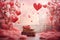 Valentine\\\'s background of a heartfelt greeting card. AI Generated