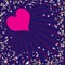 Valentine\'s background with rays