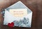 Valentine\'s card with a declaration of love in vintage style
