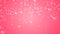 Valentine\\\'s day abstract background  flying pink hearts with lettering and particles valentines concept  3d rendering