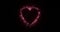Valentine`s day abstract red hearts video love concept on dark background Seamless