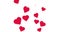 Valentine's day Animation Hearts Greeting love background. Social media Live style animated red hearts isolated on