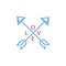 Valentine`s day, arrows, love icon. Can be used for web, logo, mobile app, UI, UX