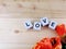 Valentine s day background alphabet spell word love