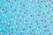 Valentine\\\'s Day background February 14th. Red  pink  white hearts confetti on bright blue background.