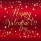 Valentine`s day background with gold stars and decorative text