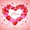 Valentine`s Day background with hearts