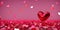 Valentine\'s day background with hearts. 3D rendering. generative ai
