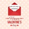 Valentine`s day background with hearts. Love message. Red open envelope with letter. Romantic mail Holiday greeting card