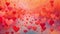 Valentine\'s Day background. Hearts moving around soft lights. Valentine Hearts Abstract Pink and red Background