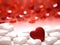Valentine\\\'s Day background with a red heart surrounded by smaller white hearts