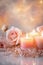 Valentine\\\'s day background with rose flowers and burning candles, romantic backdrop, vertical luxury glamour weddin