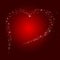 Valentine\'s Day background with starry heart