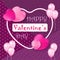 Valentine`s day banner for social net stories. Trendy poster, greeting card with heart frame and pink balloons, 3d hearts. Fabric