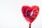 Valentine`s day, birthday, love concept. heart shaped balloo