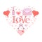 Valentine\'s day, birthday. Romantic symbols