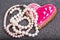 Valentine`s Day, birthday, Women`s Day gingerbread, pearls, gift