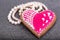 Valentine`s Day, birthday, Women`s Day gingerbread, pearls, gift