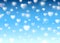 Valentine`s Day Blur and Glow White Falling Hearts. Vector Illustration Beautiful Blue Background. Design Element