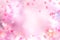 Valentine`s day blurred hearts background.