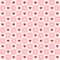 Valentine\\\'s day candy hearts and pink red white tartan plaid vector patterns. Heart check design seamless pattern.