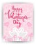 Valentine`s Day card with cute swans. Cartoon style. Vector illustration.