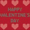 Valentine`s Day card with knitted text