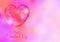 Valentine\'s Day card with precious heart on light effect background.